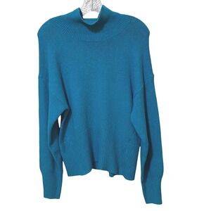 Womens‎ High Neck Sweater XS Blue Casual Chic Elevated Comfort Modern Layering